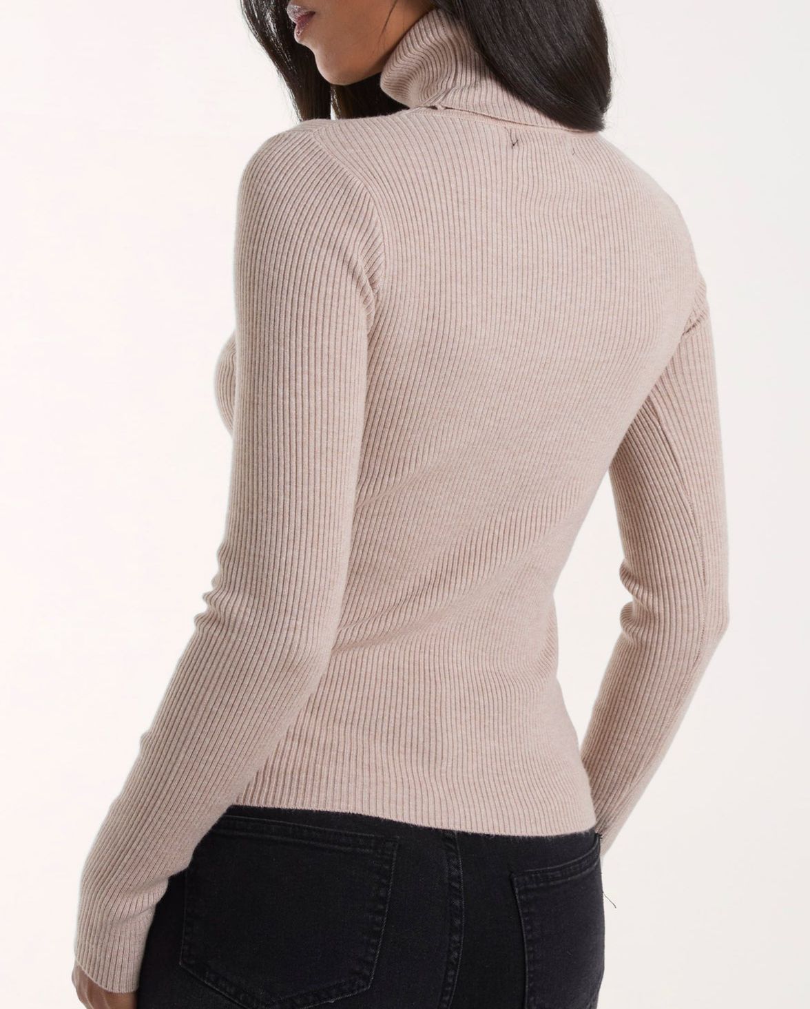 Roll Neck Ribbed Jumper
